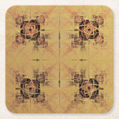 黄金のもつれ スクエアペーパーコースター (正面)