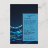 黄金のアクセント付き抽象芸術海結婚波 エンクロージャーカード (正面)