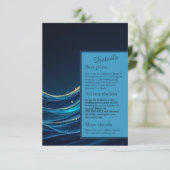 黄金のアクセント付き抽象芸術海結婚波 エンクロージャーカード (スタンド正面)