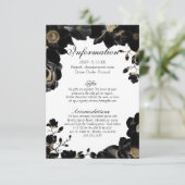 黄金のアクセント付き黒結婚フローラ情報 エンクロージャーカード (スタンド正面)