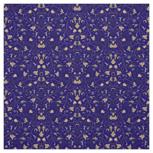 黄金のアラビア模様 ファブリック (見本)