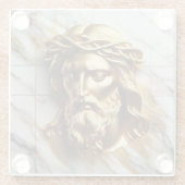 黄金のイエズス大理石の神の存在 ガラスコースター (裏面)