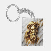 黄金のイエズス大理石の神の存在 キーホルダー (正面左)