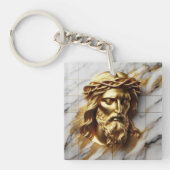 黄金のイエズス大理石の神の存在 キーホルダー (正面)