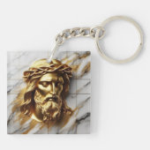 黄金のイエズス大理石の神の存在 キーホルダー (裏面)