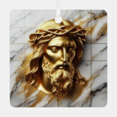 黄金のイエズス大理石の神の存在 メタルオーナメント (正面)