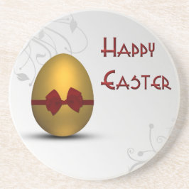 黄金のイースターの卵と弓フローラ旋回パターン コースター