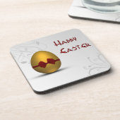 黄金のイースターの卵と弓フローラ旋回パターン コースター (左側)