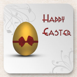 黄金のイースターの卵と弓フローラ旋回パターン コースター