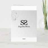 黄金のイースターの卵と弓フローラ旋回パターン シーズンカード (裏面)