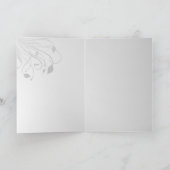 黄金のイースターの卵と弓フローラ旋回パターン シーズンカード (内部)