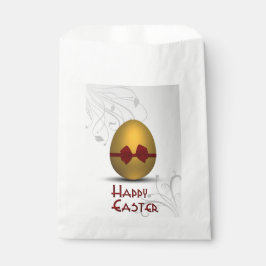 黄金のイースターの卵と弓フローラ旋回パターン フェイバーバッグ