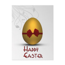 黄金のイースター卵と弓フローラ旋回パターンホ