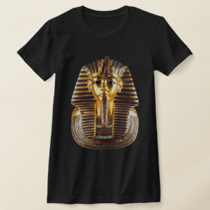 黄金のエジプトのファラオマスクアート Tシャツ