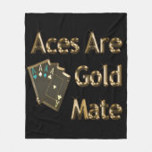 黄金のエースは金ゴールド・メイトだ フリースブランケット (正面)