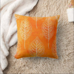 黄金のオレンジ色の葉柄枕 クッション<br><div class="desc">装飾装飾用クッションは両側に黄金色の葉の模様を描く。</div>