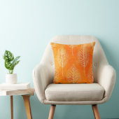 黄金のオレンジ色の葉柄枕 クッション (Chair)