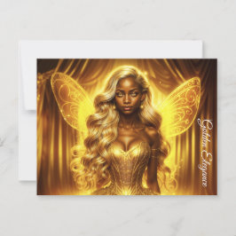 黄金のオーラを持つエテ白熱［赤熱］光を放つリアの妖精の王女 ポストカード
