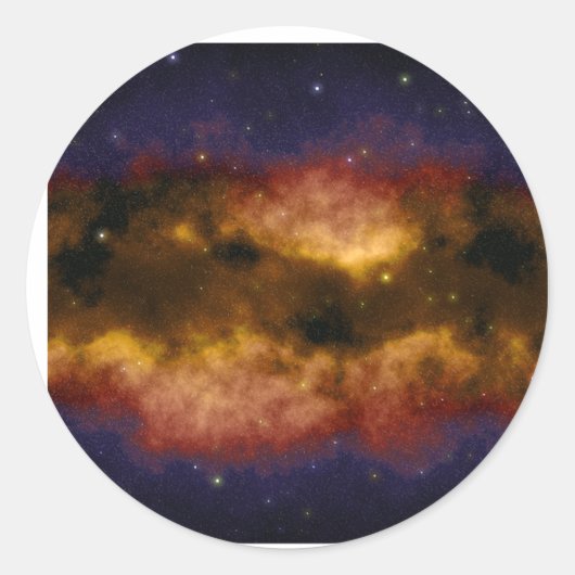 黄金のガス雲の星雲 ラウンドシール (正面)