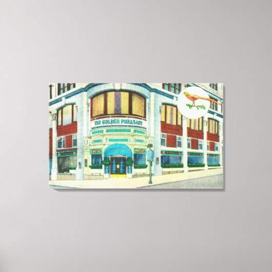 黄金のキジの外観 キャンバスプリント (正面)