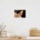 黄金のキジ雪の中の鳥遊び ポスター (キッチン)