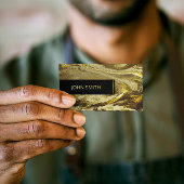 黄金のキラキラのテクスチャラグジュアリーパターンモノグラム 名刺