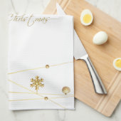 黄金のクリスマス書 キッチンタオル (四つ折り)