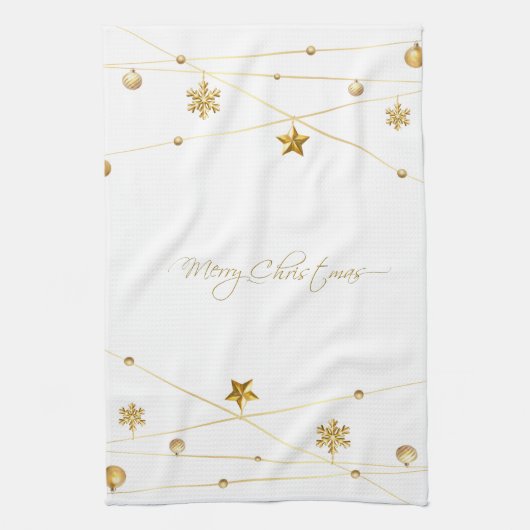 黄金のクリスマス書 キッチンタオル (縦)