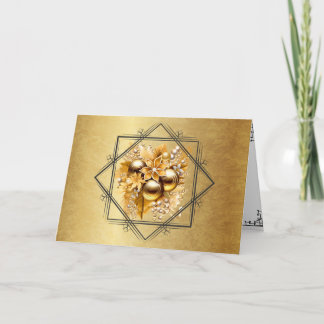 黄金のクリスマス カード