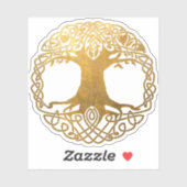 黄金のケルトの木 シール (シート)