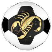 黄金のサソリの星座デザインと装飾 サッカーボール (回転)