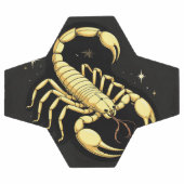 黄金のサソリの星座デザインと装飾 サッカーボール (フラット)