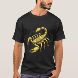 黄金のサソリの星座デザインと装飾 Tシャツ