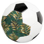 黄金のシダのシームレスパターン サッカーボール (3/4)
