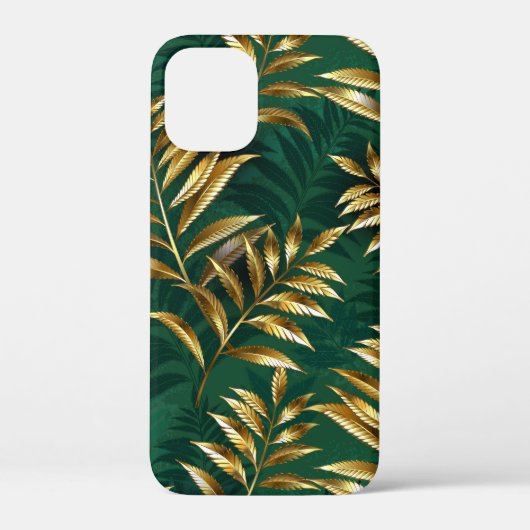 黄金のシダのシームレスパターン Case-Mate iPhoneケース (裏面)