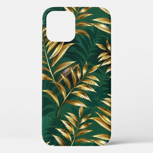 黄金のシダのシームレスパターン Case-Mate iPhoneケース (裏面)