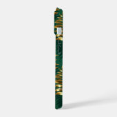 黄金のシダのシームレスパターン iPhone 15ケース (左側面)