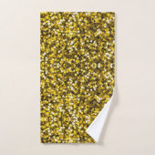 黄金のシークインパターン バスタオルセット (ハンドタオル)