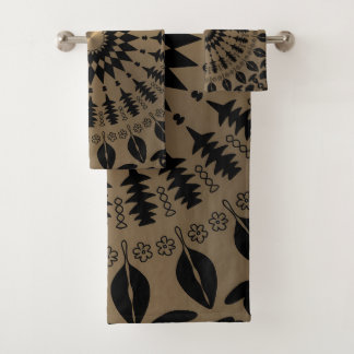 「黄金のステンシルで魅力を受け入れる バスタオルセット