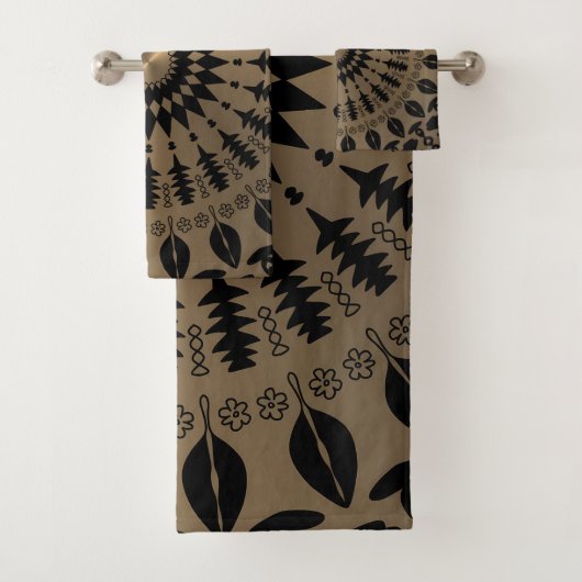 「黄金のステンシルで魅力を受け入れる バスタオルセット (インサイチュ)