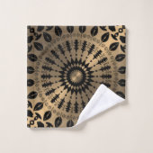 「黄金のステンシルで魅力を受け入れる バスタオルセット (ウォッシュタオル)