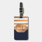 黄金のストライプパターン ラゲッジタグ (正面縦)