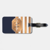 黄金のストライプパターン ラゲッジタグ (裏面横)