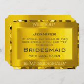 黄金のチケットは私の花嫁になる 招待状 (正面/裏面)