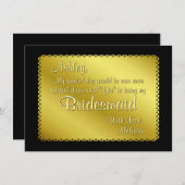 黄金のチケット見た目が私の花嫁になる 招待状 (正面/裏面)