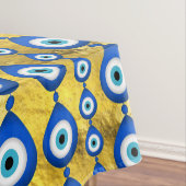 黄金のテクスチャ上の邪悪なアイパターン テーブルクロス (インサイチュ)