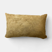 黄金のテクスチャ、ヴィンテージ金ゴールド、アンティーク ランバークッション (裏面)