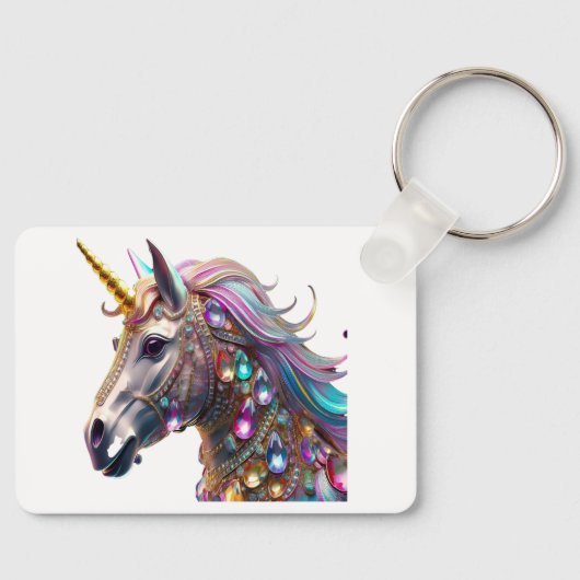 黄金のデザインのエメラルドとルビー華美ズ キーホルダー (正面)