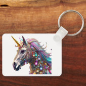 黄金のデザインのエメラルドとルビー華美ズ キーホルダー (正面)