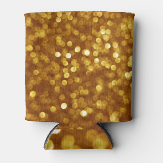 黄金のデフォーカスグリッターきらめく、テクスチャ。 缶クーラー (正面)
